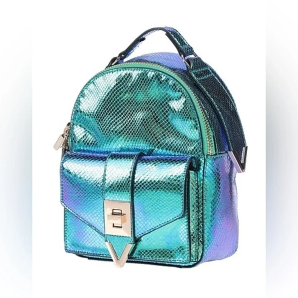 Ice Play By Iceberg  Iridescent Blue And Green Mini Backpack New With Tags